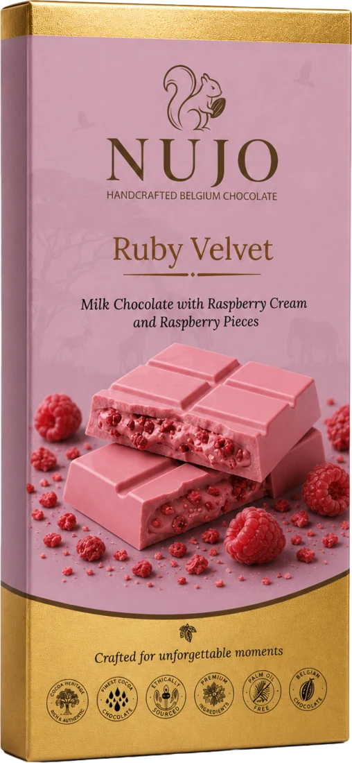 NUJO Ruby Velvet chocolate box 200g